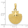 10k Scallop Shell Pendant