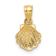 10K Scallop Shell Pendant