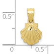 10K Scallop Shell Pendant