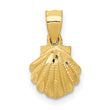 10K Scallop Shell Pendant