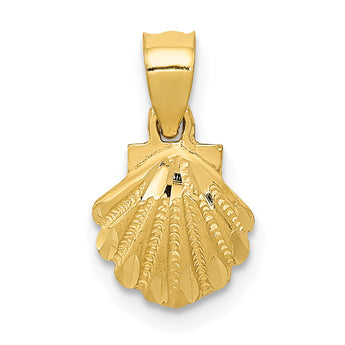 10K Scallop Shell Pendant