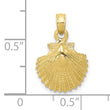 10k Scallop Shell Pendant