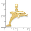 10k Jumping Dolphin Pendant