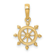 10K Ship Wheel Pendant