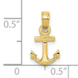 10K Mini Anchor Pendant