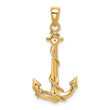 10k Anchor w/Rope Pendant