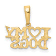 10K I HEART MY DOGS Pendant