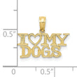10K I HEART MY DOGS Pendant