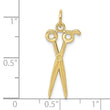10k Scissors Charm