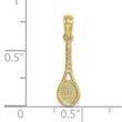 10K Tennis Racquet Pendant