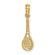 10K Tennis Racquet Pendant