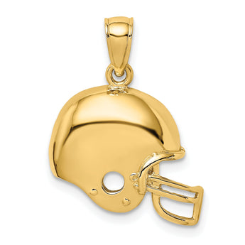 10K Football Helmet Pendant