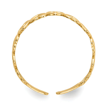 10k Open Hearts Toe Ring