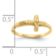 10K Satin Finish Childs Crucifix Ring