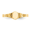 10k Polished Oval Child's Signet Ring, Size 3 - Birthstone Company