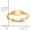 10k Polished Oval Child's Signet Ring, Size 3 - Birthstone Company