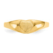 10k Satin Child's Heart Signet Ring, Size 3 - Birthstone Company