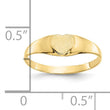 10k Satin Child's Heart Signet Ring, Size 3 - Birthstone Company