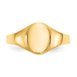 10k High Polished Oval Baby Signet Ring