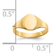 10k High Polished Oval Baby Signet Ring