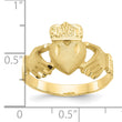 10k Polished Men's Claddagh Ring