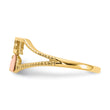 10K Two-tone Sweet 15 Heart Ring