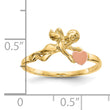10K Two-tone Angel & Satin Heart Ring