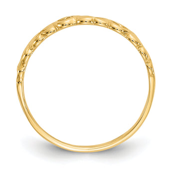 10K Polished Hearts Ring