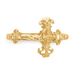 10K Diamond Cut Crucifix Ring