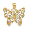 10k Filigree Butterfly Pendant