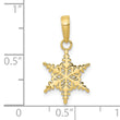 10k Small Snowflake Pendant