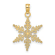 10k Polished Snowflake Charm