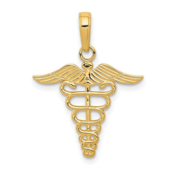 10k Caduceus Pendant