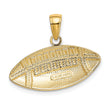 10K Diamond-Cut Medium Football Charm