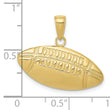 10K Diamond-Cut Medium Football Charm