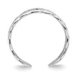 10K White Gold Polished With Design Toe Ring