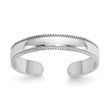 10k White Gold Mill Grain Adjustable Toe Ring