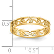 10K Polished/Textured Ring