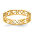 10K Polished/Textured Ring