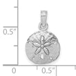 10K White Gold Polished Sand Dollar Pendant