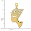 10k Nefertiti Pendant