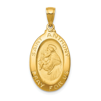 10k Saint Anthony Oval Medal Pendant