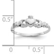 10k White Gold Child's Claddagh Ring