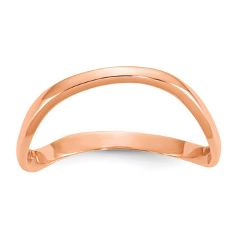 10K Rose Gold Wave Fashion Thumb Ring