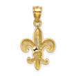 10k Polished Fleur de Lis Pendant