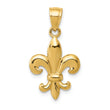 10k Polished Fleur de Lis Pendant