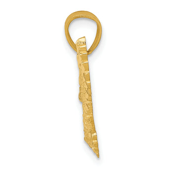 10k Diamond-cut Eagle Pendant