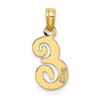 10K Polished E Script Initial Charm