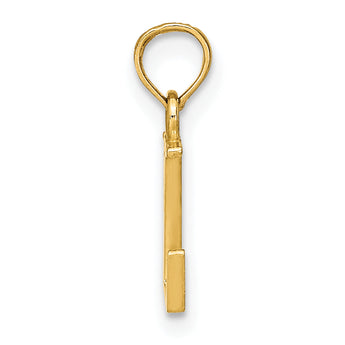 10K Polished L Block Initial Charm