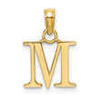 10K Polished M Block Initial Charm